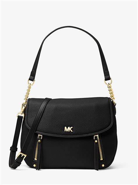 michael kors evie medium pebbled leather shoulder bag|MICHAEL Michael Kors Evie Pebble Leather Shoulder Bag .